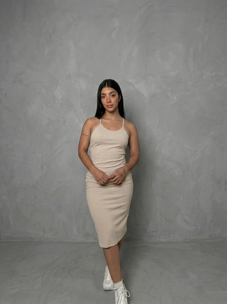 Vestido largo 1889 - Rib Premium Talla Unica