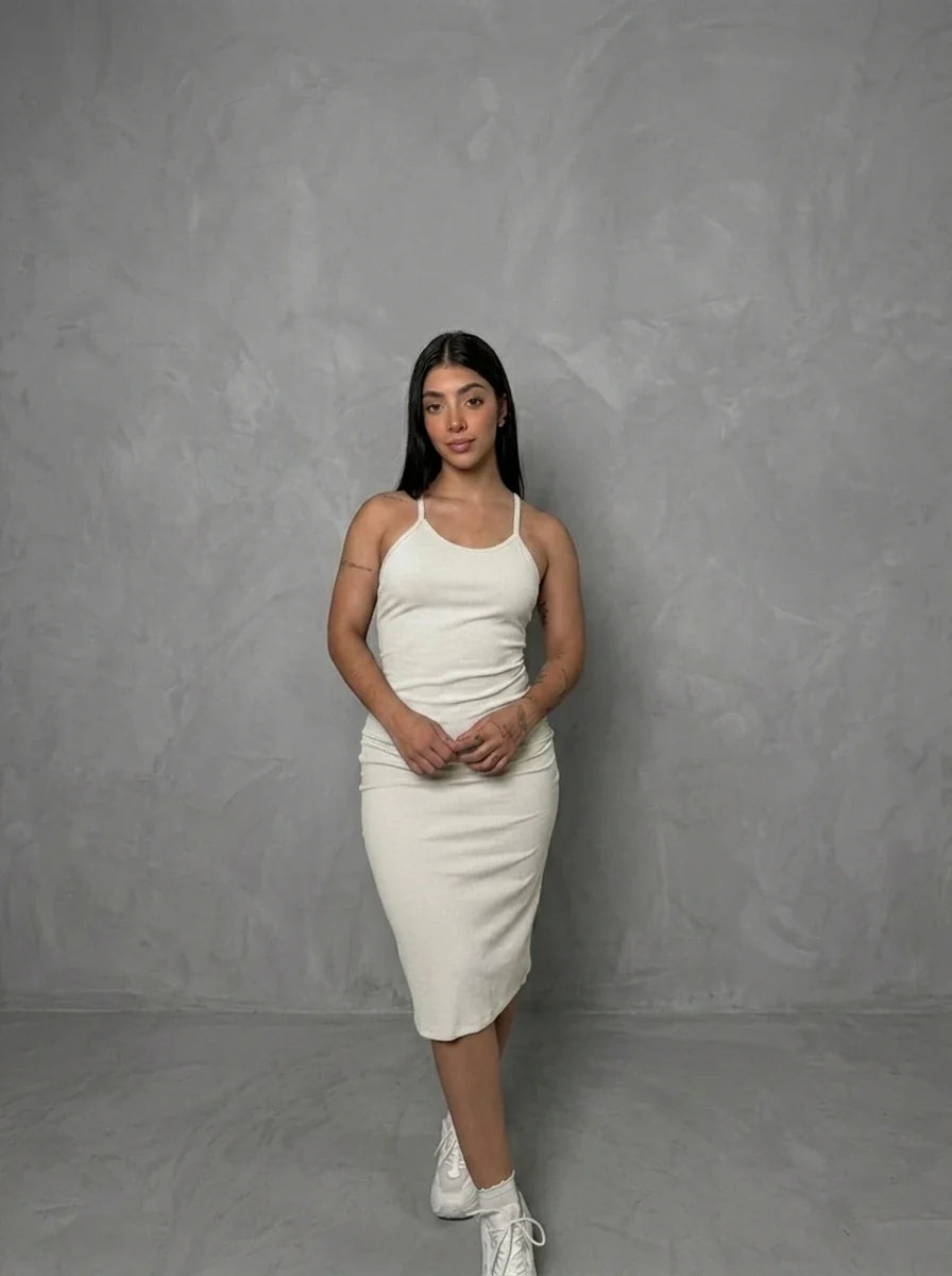 Vestido largo 1889 - Rib Premium Talla Unica
