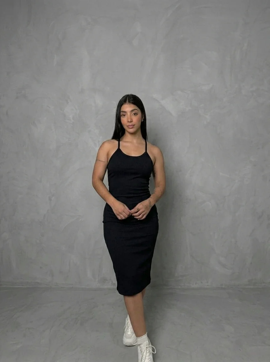 Vestido largo 1889 - Rib Premium Talla Unica