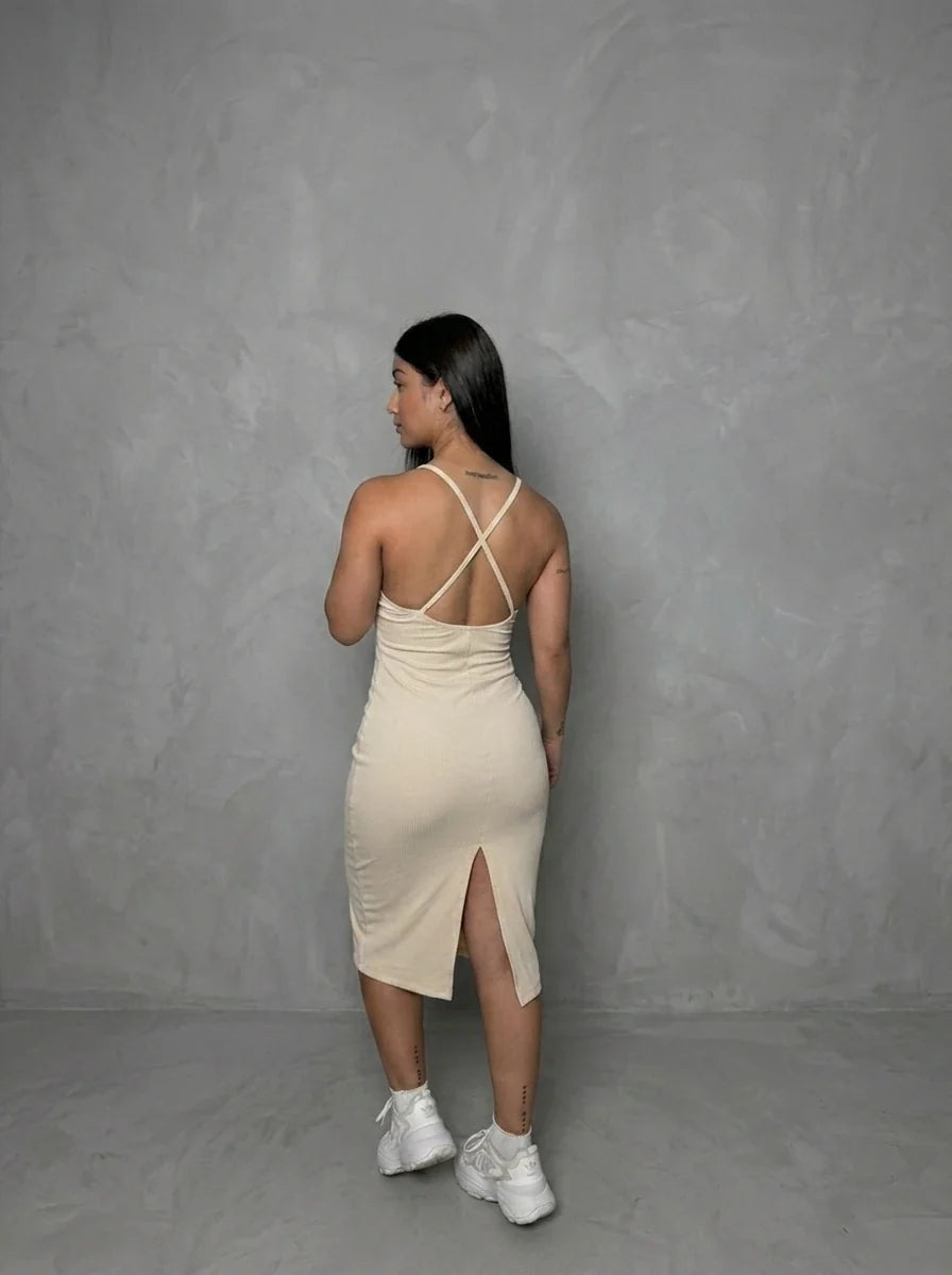 Vestido largo 1889 - Rib Premium Talla Unica
