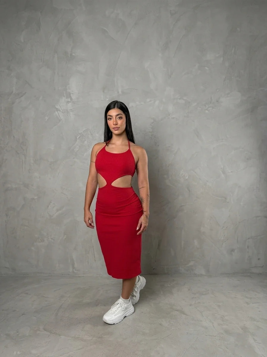 Vestido largo 1890 - Rib Premium Talla Unica