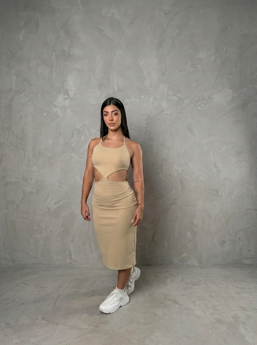Vestido largo 1890 - Rib Premium Talla Unica