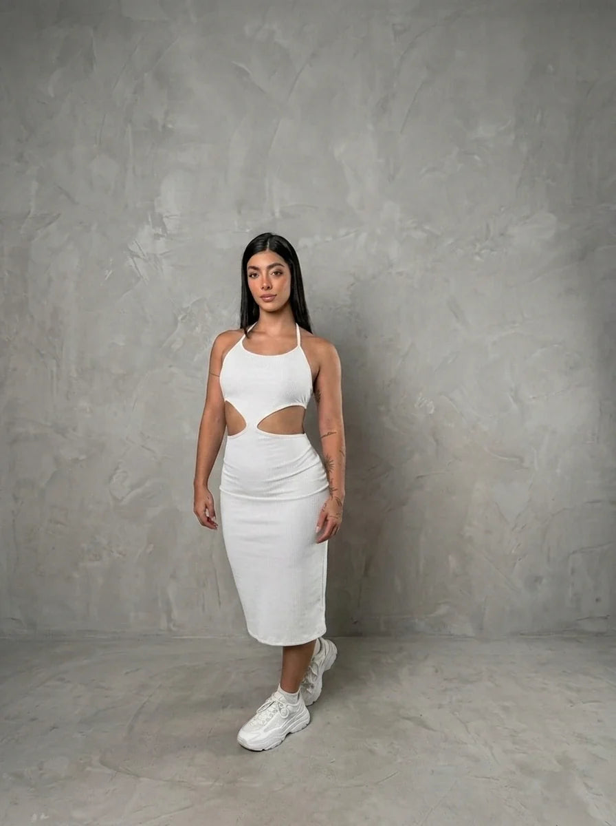 Vestido largo 1890 - Rib Premium Talla Unica