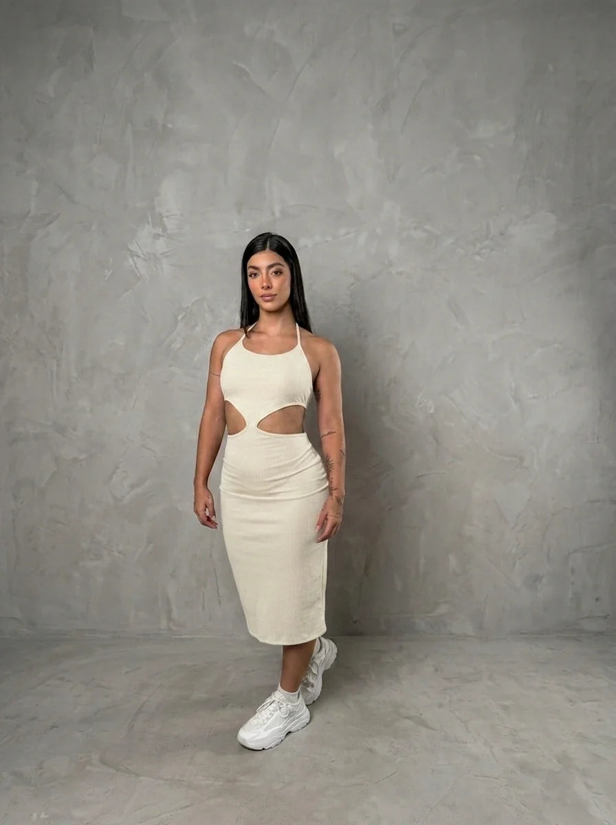 Vestido largo 1890 - Rib Premium Talla Unica