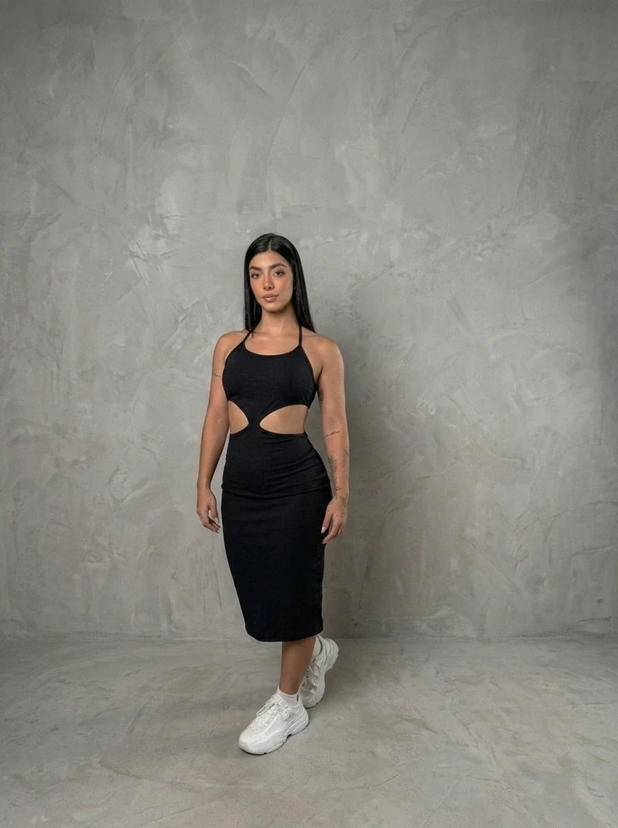 Vestido largo 1890 - Rib Premium Talla Unica
