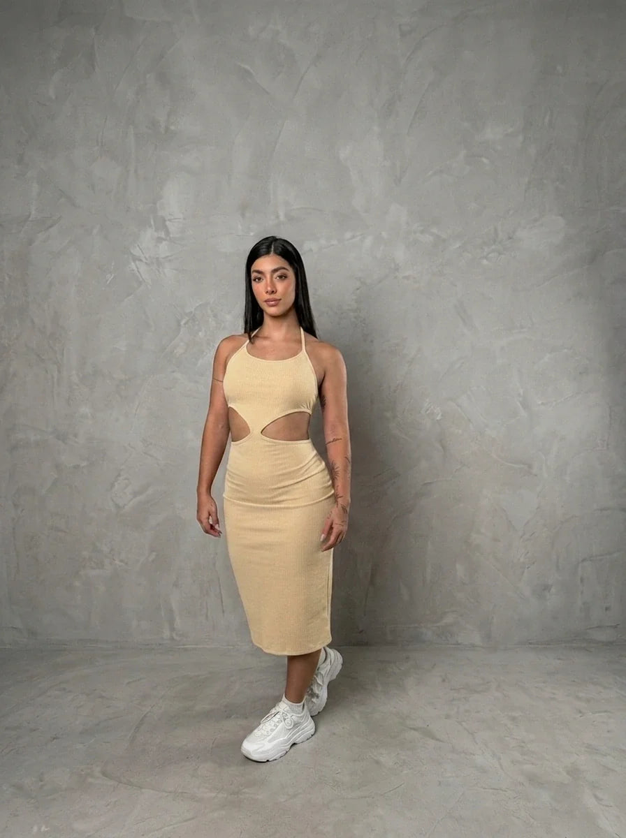 Vestido largo 1890 - Rib Premium Talla Unica